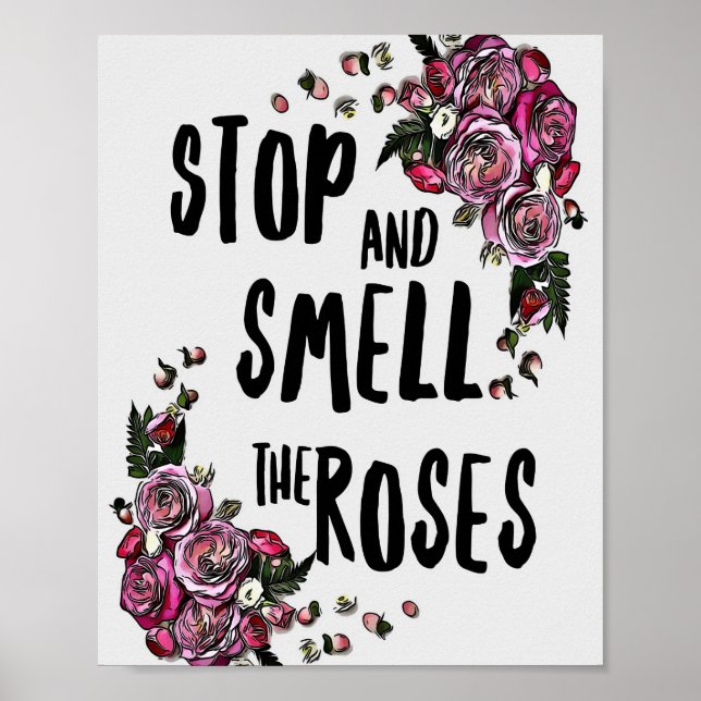Poster Flower Lover | Jardim da Flor Rosa (Frente)