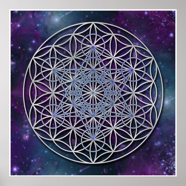 Poster FLOWER OF LIFE - Archangel Metatron Cube (Frente)