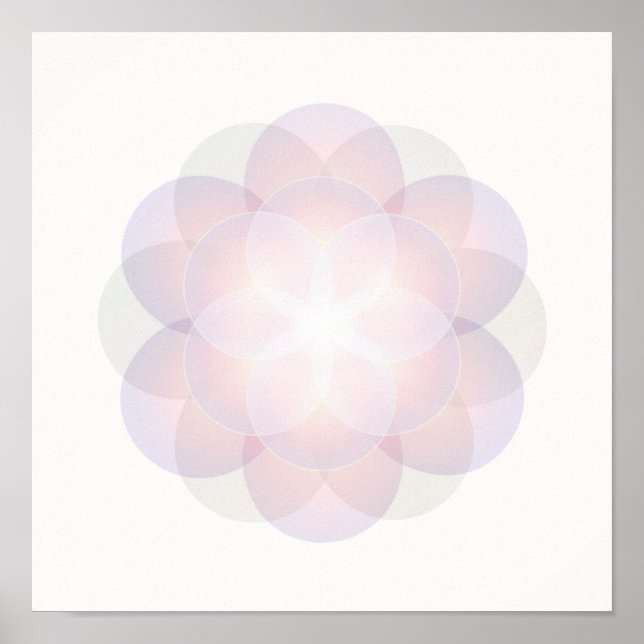 Poster Flower of Life Mandala Art Meditation (Frente)