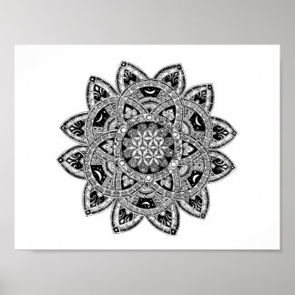 Pôster Flower of Life zendoodle