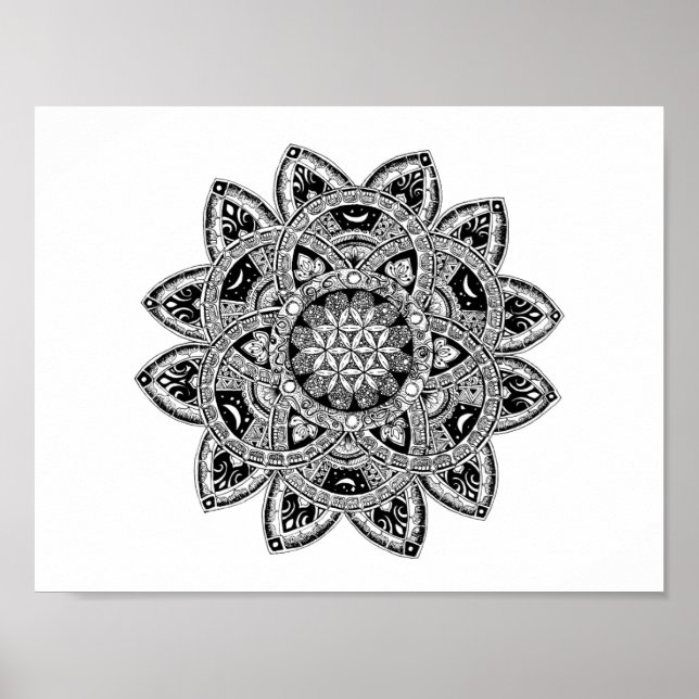 Pôster Flower of Life zendoodle (Frente)