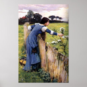 Pôster Flower Picker by John Waterhouse Print