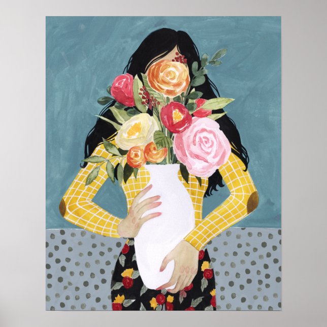 Poster Flower Vase Girl (Frente)