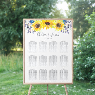 Poster Flowerfields Wedding Seating Chart