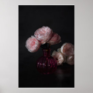 Poster Flowers Pale Pink Peonies in Vase