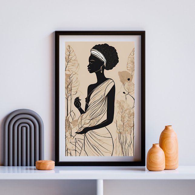 Poster Flowing African Goddess  (Criador carregado)
