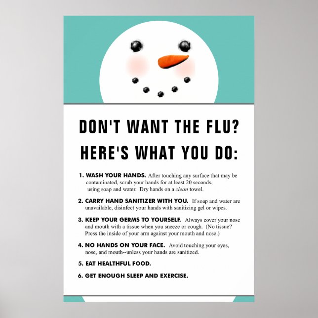 Poster flu prevention (Frente)
