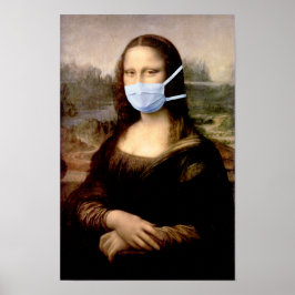 Pôster Flu Season Mona Lisa with Mask