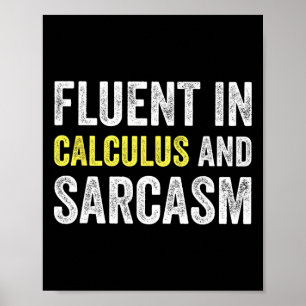 Poster Fluente Em Cálculo E Sarcasmo Professor Farto Esco
