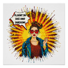 Pôster Fluente Em Sass E Sarcasmo