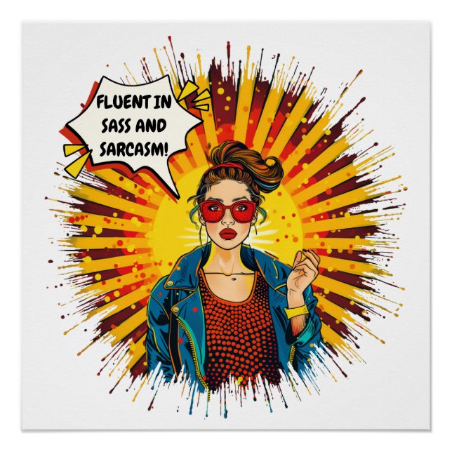Pôster Fluente Em Sass E Sarcasmo (Frente)