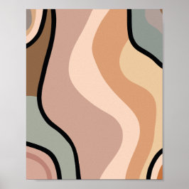 Poster Fluid Abstrato Art Colorida