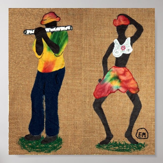 Pôster Flute Man e Dancer (Frente)