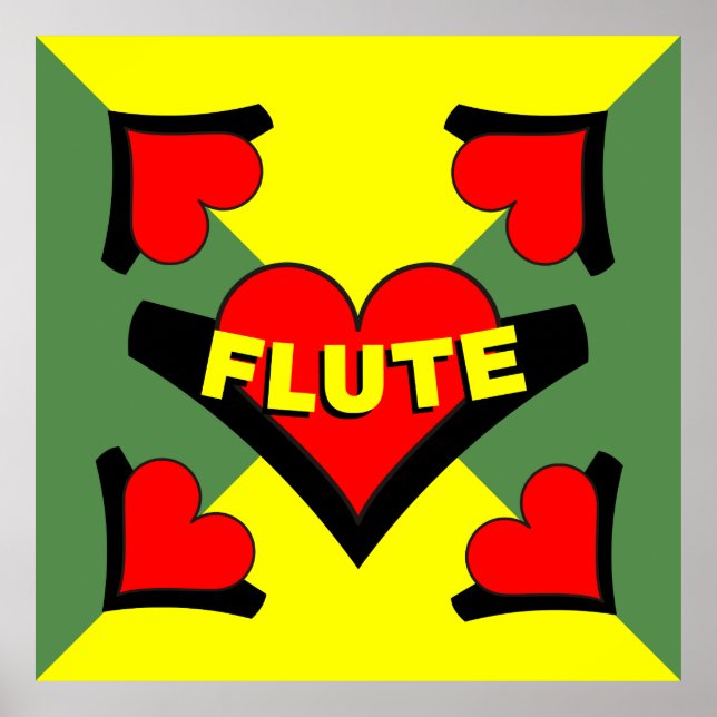 Poster Flute Over Heart (Frente)