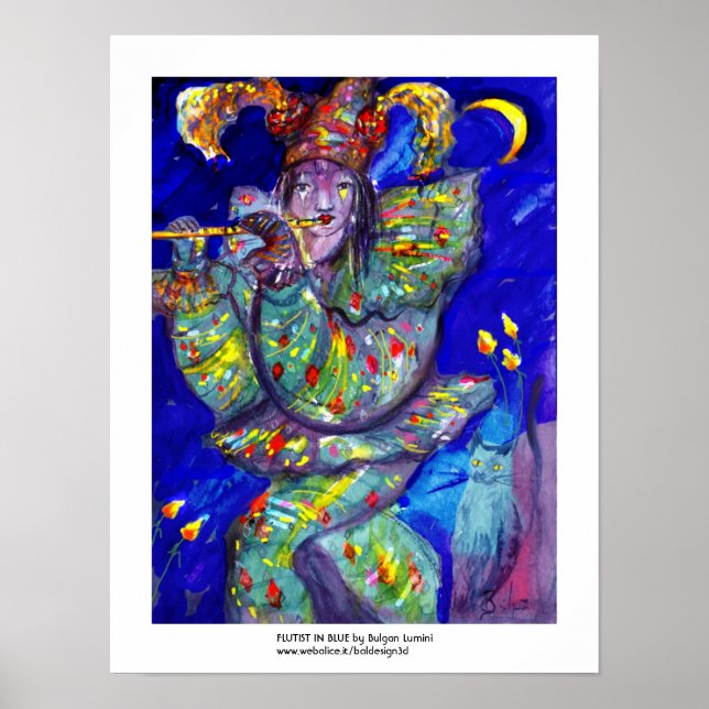 Poster FLUTIS EM AZUL/Noite de Carnaval de Veneza (Frente)