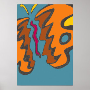 Pôster Flutterfly Tiger 13x19