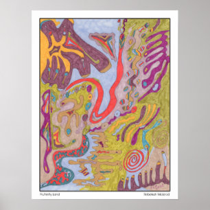 Pôster "Flutterflyland" Abstrato Art