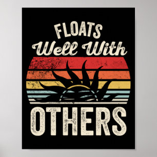 Poster Flutua com outros trocadilho engraçado de férias d