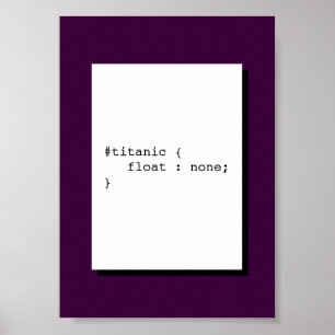 Poster Flutuador titânico nenhuns CSS engraçado