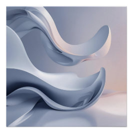 Pôster Fluxo brilhante de Pastel - Arte Digital Abstrato