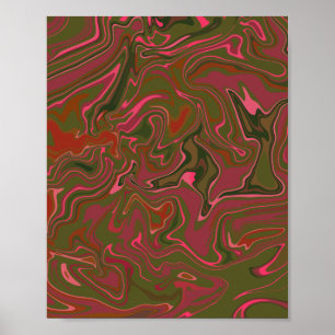 Poster Fluxo de Abstrato de giro - Matizes terríveis