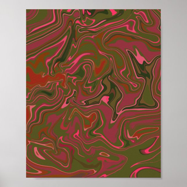 Poster Fluxo de Abstrato de giro - Matizes terríveis (Frente)