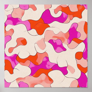 Poster Fluxo de Abstrato vibrante