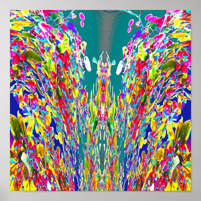 Pôster Fluxo de energia digital de cristal floral Reiki M (Frente)