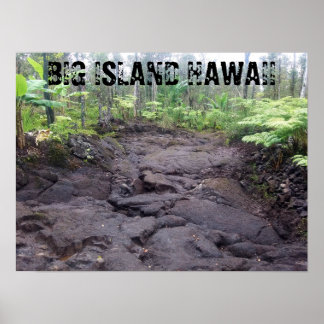 POSTER FLUXO DE LAVA DE HAWAII, GRANDE ILHA
