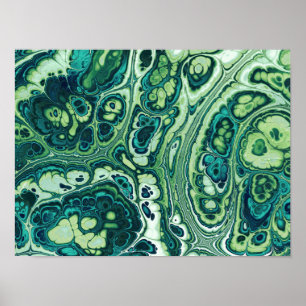 Poster Fluxo de Mármore Verde Esmeralda