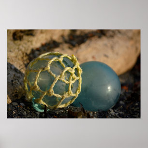 Poster Fluxo De Pesca De Vidro Japonês