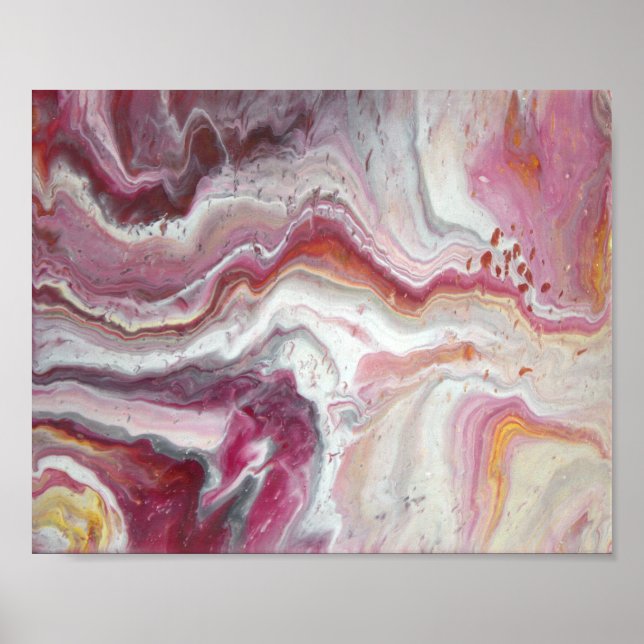 Poster Fluxo de Quartzo Rosa (Frente)
