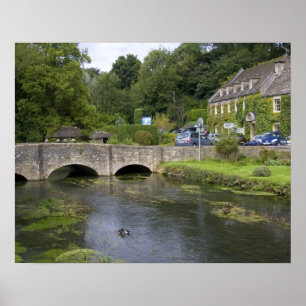 Pôster Fluxo de trutas na aldeia de Bibury,