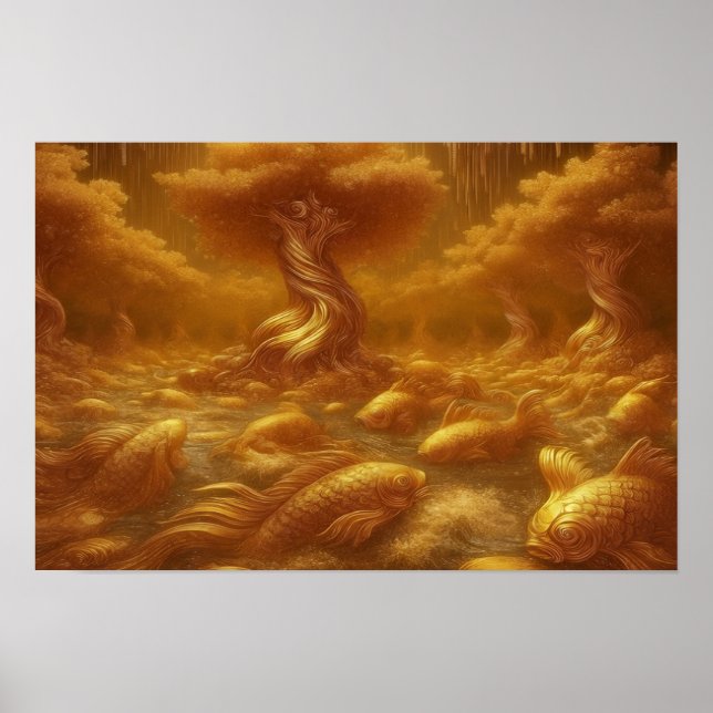 Poster Fluxo Dourado (Frente)