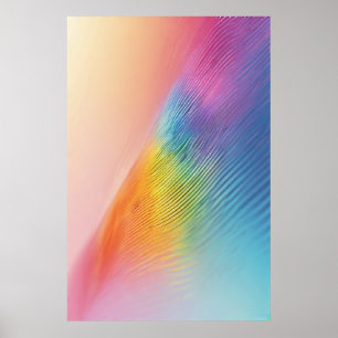 Poster Fluxo Luminoso Do Arco-Íris: Onda De Pastel Abstra