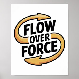 Poster Fluxo Sobre a Força Yin Yang Yoga Lance Vestuário