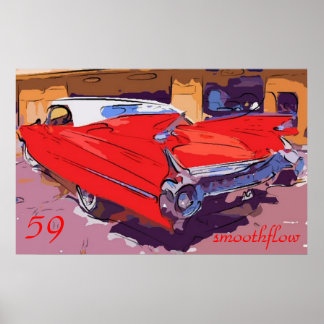 Poster Fluxo suave do Cadillac 1959
