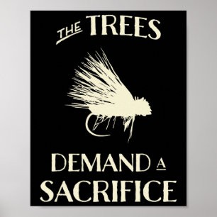 Poster Fly Fishing Para Truta Engraçado Fly Casting