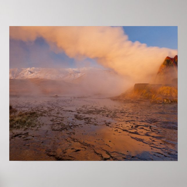 Pôster Fly Geyser no deserto Black Rock (Frente)