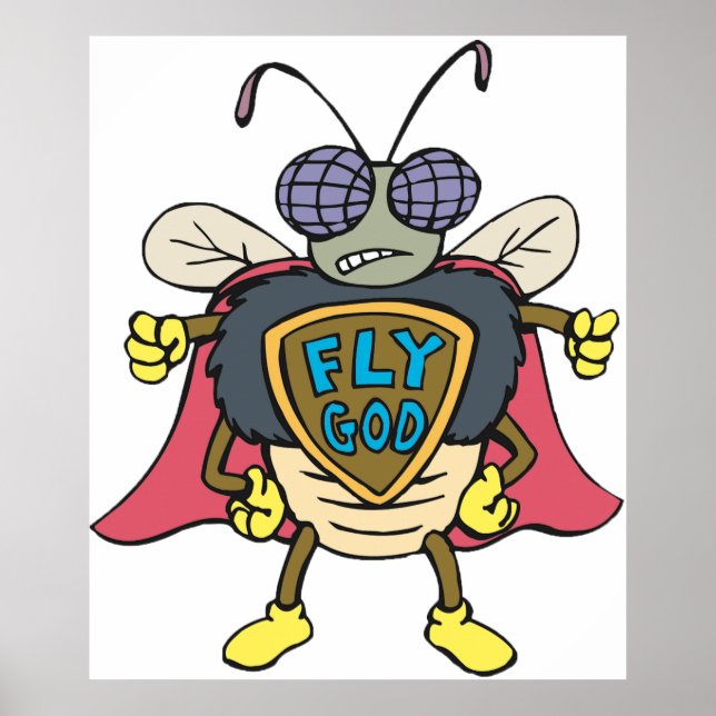 Poster Fly God Superhero Fly Insect Character (Frente)