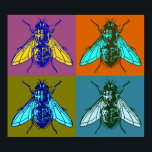 Poster Fly Pop Art<br><div class="desc">Imagens de vintage,  arte e efemera se mantiveram em roupa único,  arte e acessórios. Todos os tipos de designs,  incluindo etiquetas,  publicidade,  trabalho de arte e peças de madeira transformadas em camisas,  joias,  posters e muito mais.</div>