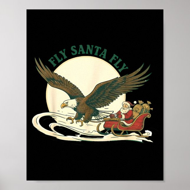 Poster Fly Santa Fly Christmas, Santa Football  (Frente)