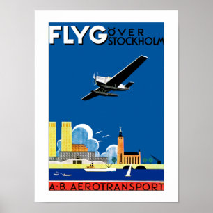Pôster Flyg sobre Éstocolmo