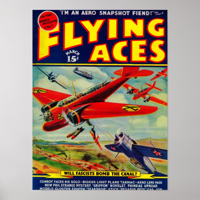 Pôster Flying Aces Magazine Cobrir 4 (Frente)
