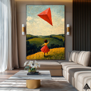 Poster Flying Free - Naïf Chilhood Joy Art