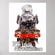 Flying Scotsman – Steam Locomotive Illustration