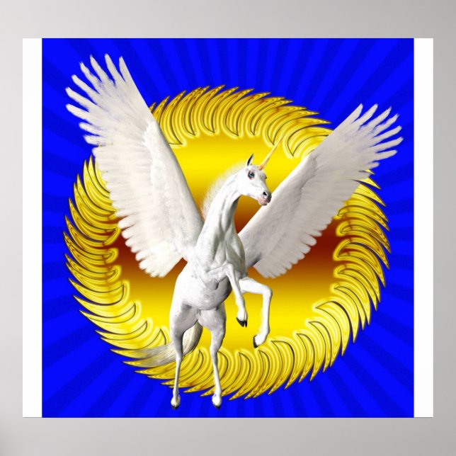 Pôster fLYING UNICORN (Frente)