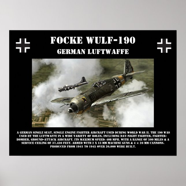 Poster Focke Wulf-190 (Frente)