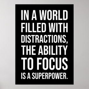 Poster Foco É Uma Superpotência - Sucesso Motivacional