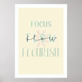 Poster Foco . Fluxo . Florescer | Pastel